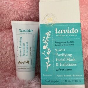 Lavido Purifying Facial Mask & Exfoliator Pomegranate Seed Oil Lemon & Macadamia